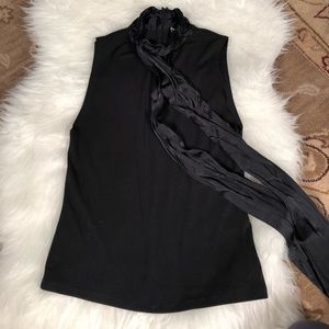 Alice + Olivia black sleeveless blouse